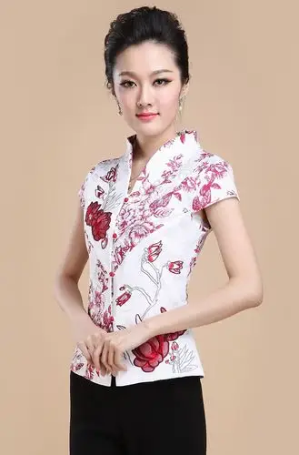 特价中老年唐装女夏装短袖上衣中式改良旗袍中年妈妈女士唐装汉服