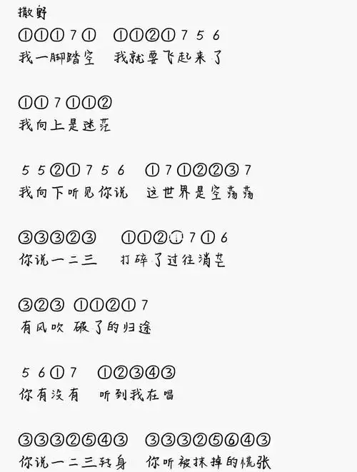 撒野sky光遇乐谱大全 光遇简谱大全光遇撒野简谱分享-撒野钢琴竖琴谱