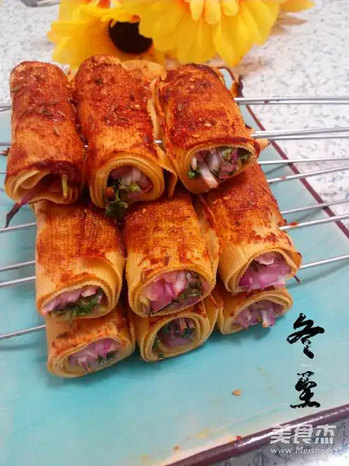 烤干豆腐卷