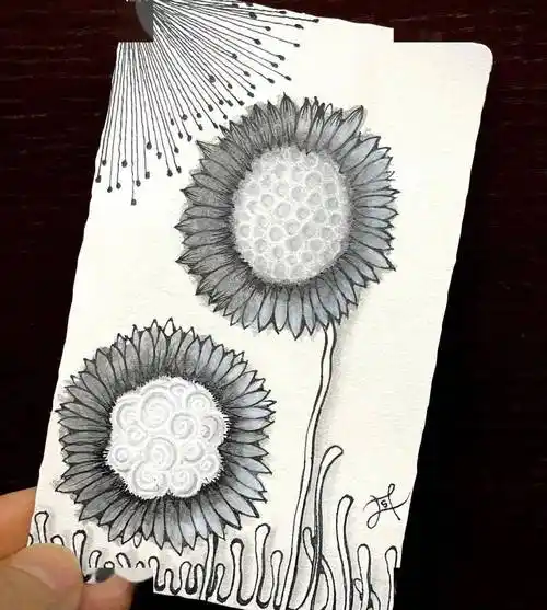 用普通的笔,画出简单有创意的装饰画,精致,美到泪奔!_作品_图案_画面