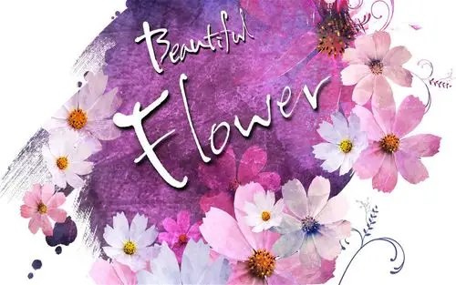 简约精美花卉背景高清壁纸