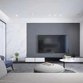 世欧王庄-现代极简-电视背景墙
