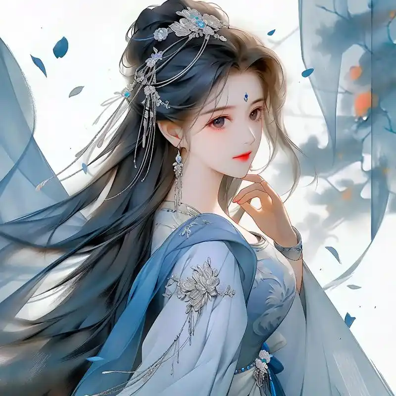 蓝色系古风女生头像#古风头像 #古风 #优质头像 #超仙头像 - 抖音