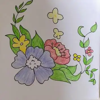 花丛简笔画