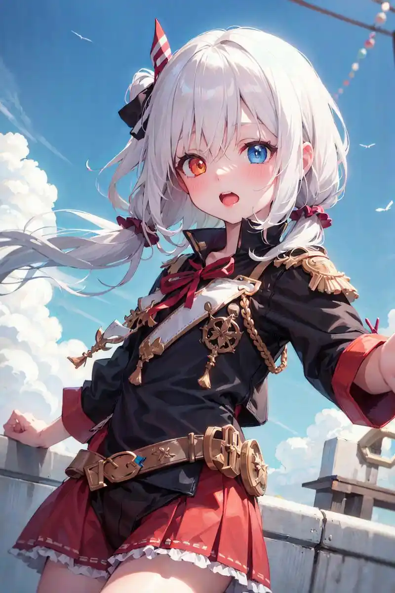 可爱的异色瞳少女[期待]  #二次元美图