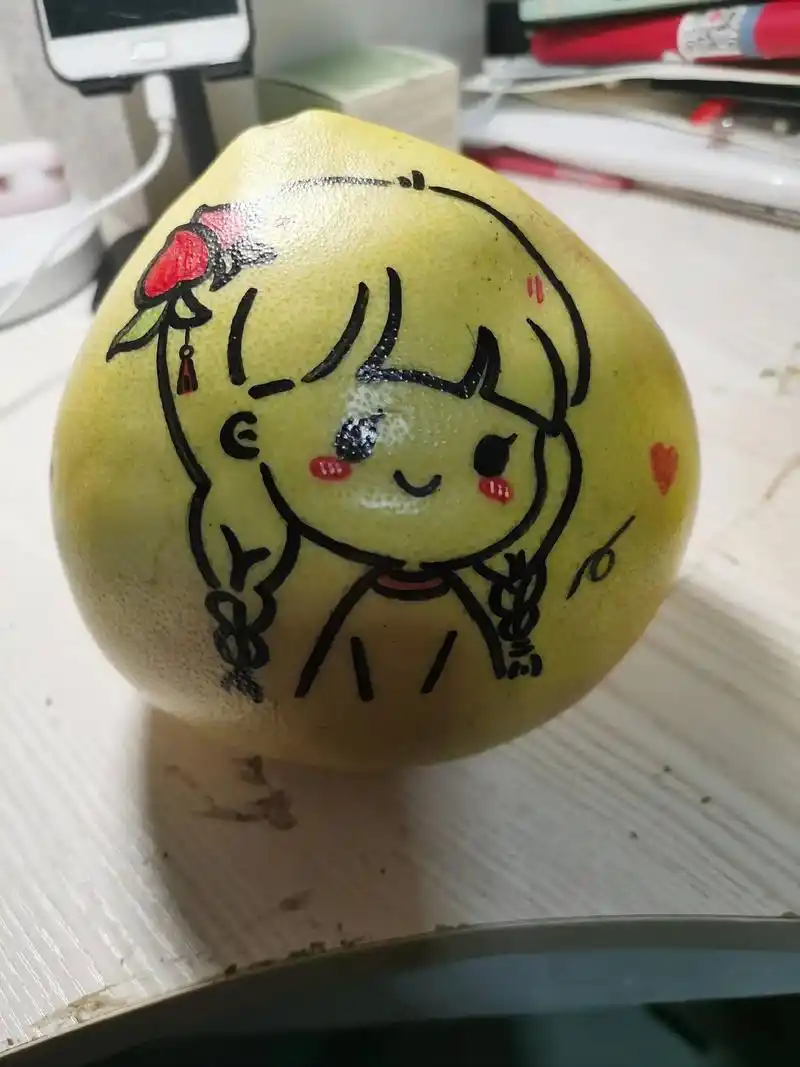 柚子创意画. - 抖音