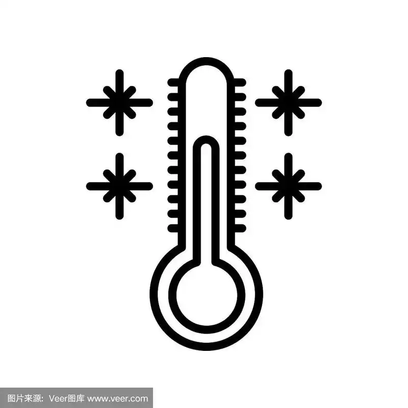 温度图标矢量符号和符号孤立在白色背景,温度标志的概念