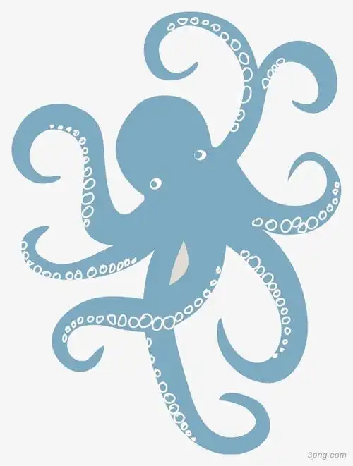 章鱼png素材透明免抠图片-装饰效果
