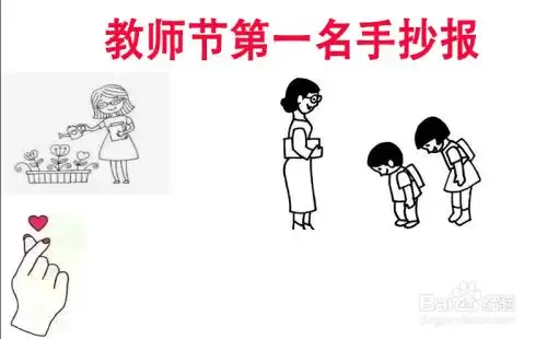 简笔画教师节简笔画漂亮的的女老师尊师敬老简笔画尊敬师长有爱同学简