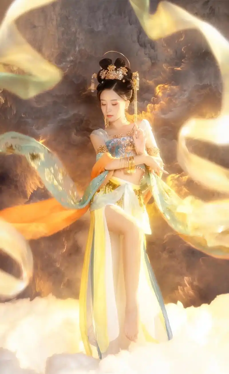 "九层塔,大漠沙,月牙泉边,又见敦煌"#敦煌飞天 #西域舞姬 - 抖音