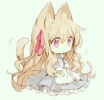 猫q版 二次元人物简笔画二次元梦幻少女简笔画粉色系二次元美少女q版