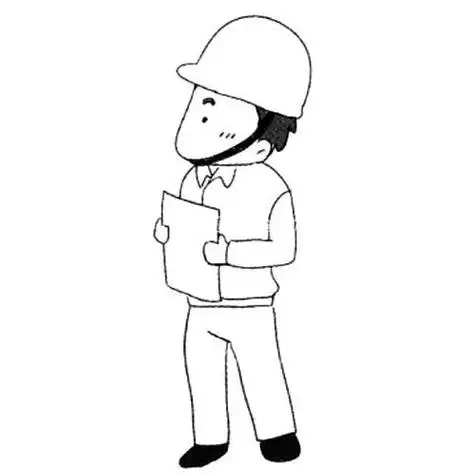 建筑工程师的简笔画
