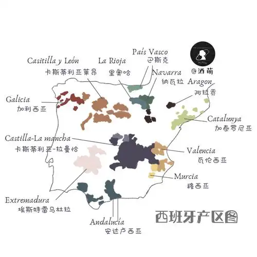 葡萄酒产区图西班牙产区图wineregionmap