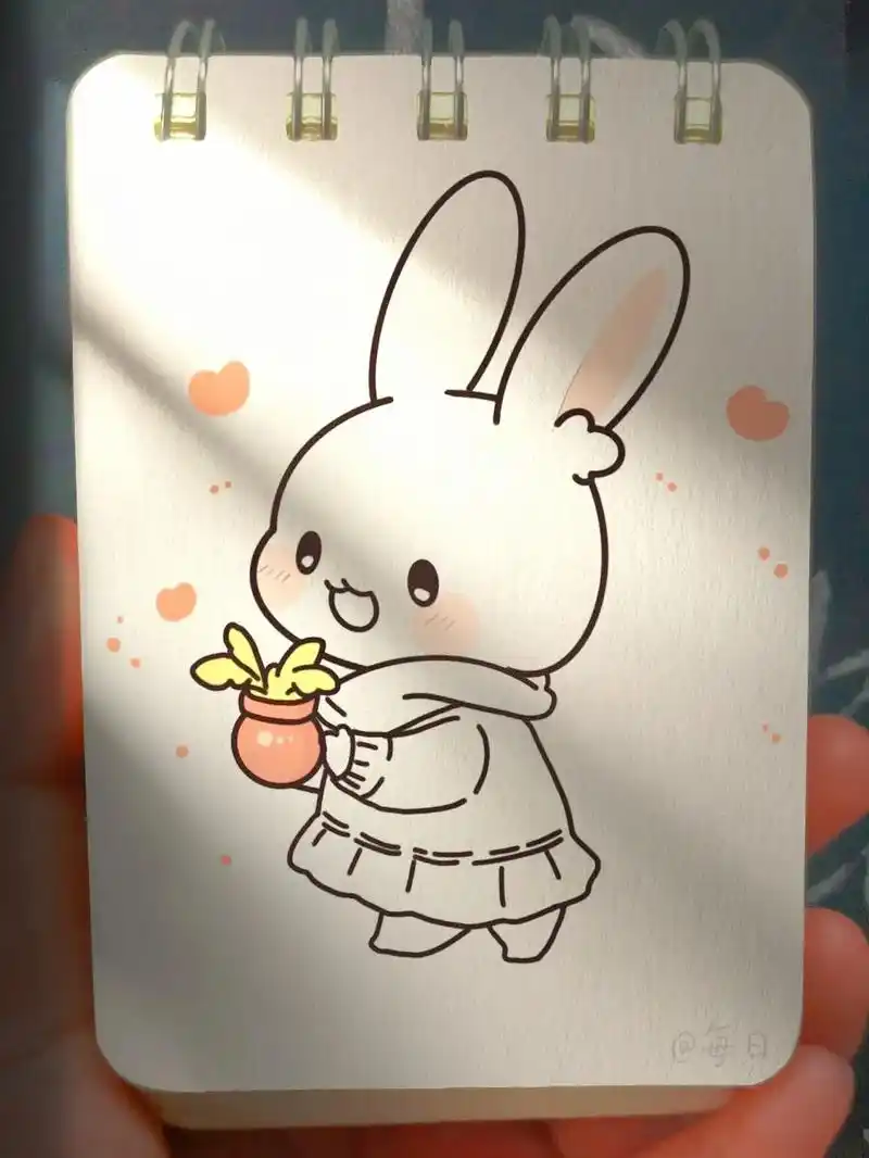 简笔画教程—自己种胡萝卜的兔子.拟人化的兔子#简笔画 #育儿 - 抖音