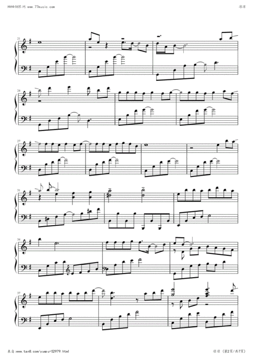 凉凉华丽演奏版钢琴谱钢琴简谱数字谱钢琴双手简谱pdf7页