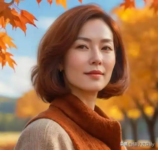 中年女性发型怎么选,侧分波波头,知性时尚更显气质