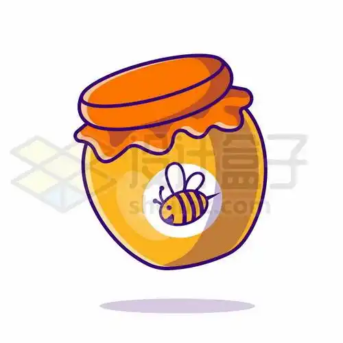 mbe风格卡通蜂蜜罐2547658矢量图片免抠素材