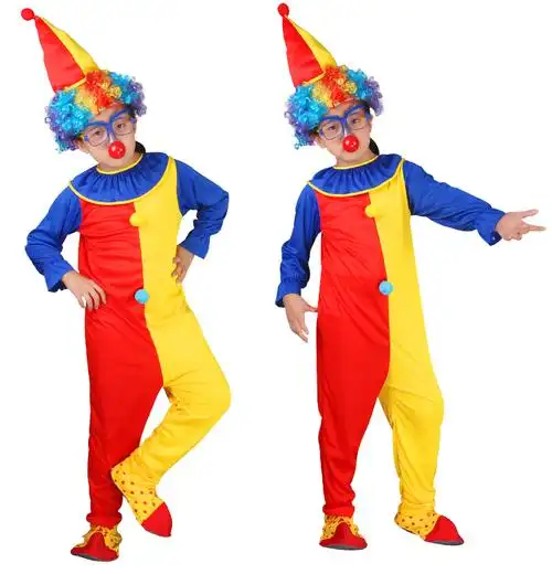 万圣节儿童服装cosplay表演演出装扮服饰套装男女童小丑衣服假发za022
