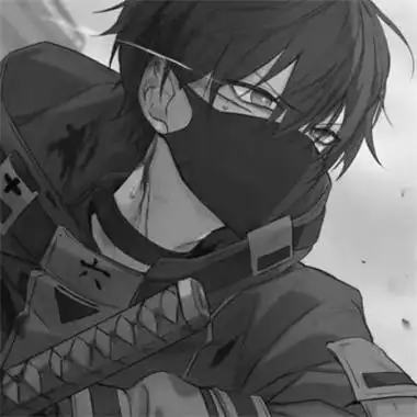 冷酷帅气黑白动漫男头像_男生动漫头像_头像屋