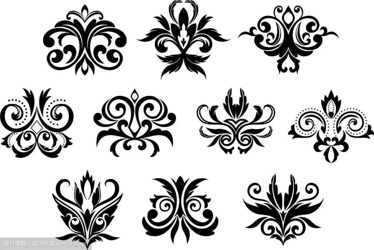 装饰黑色哥特花集