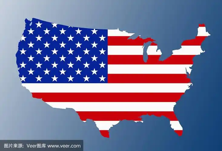 美国国旗地图