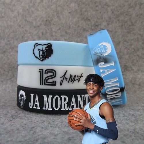 篮球球星灰熊队12号莫兰特头像励志运动手环硅胶夜光腕带球迷饰品