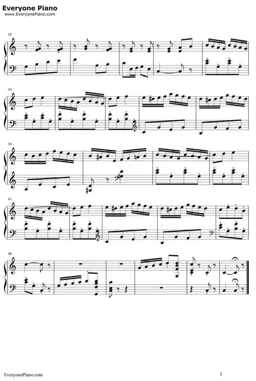 淘气小鬼骑在马背上钢琴谱 简谱 - 曲谱歌词网