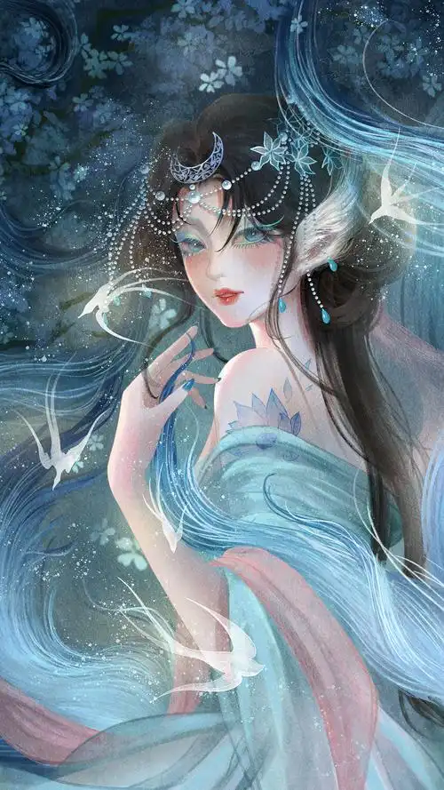 山海经-青丘九尾狐拟人