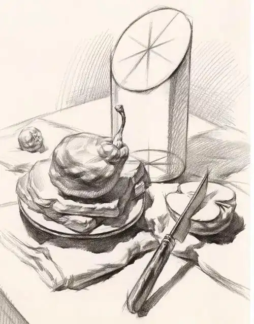素描静物组合结构范例