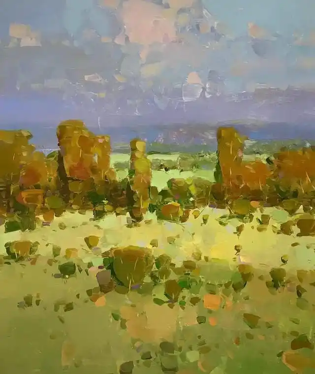 漂亮的块面风景系列色彩作品