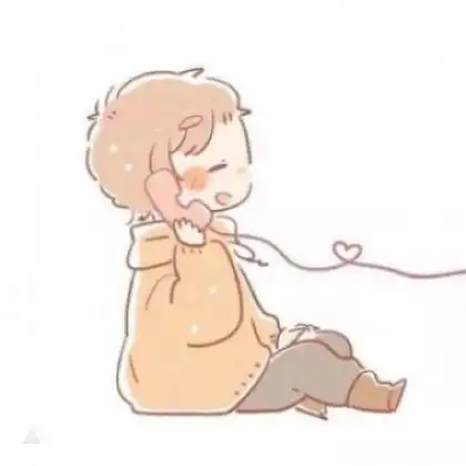 2020可爱卡通情侣头像超萌一对全是手绘q版本的