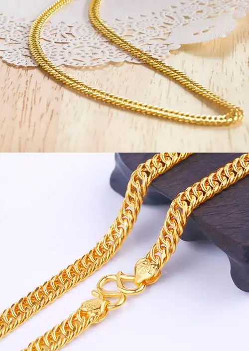 金世喜珠宝 999足金 黄金项链 时尚霸气 马鞭黄金项链 男士土豪老板链