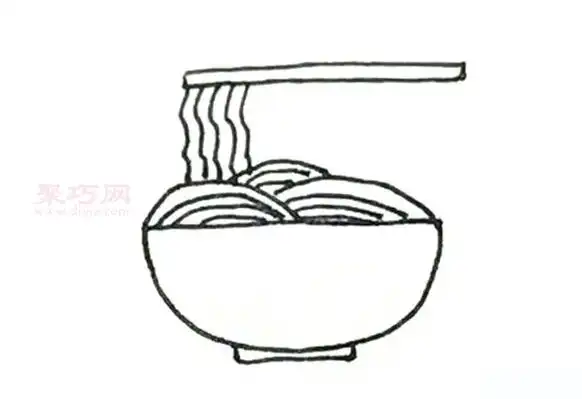 面条画法步骤一起来学面条简笔画