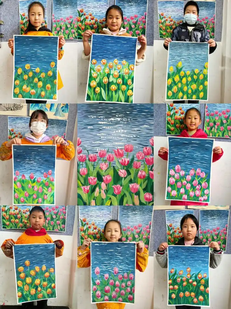 水粉郁金香93    3-6年级