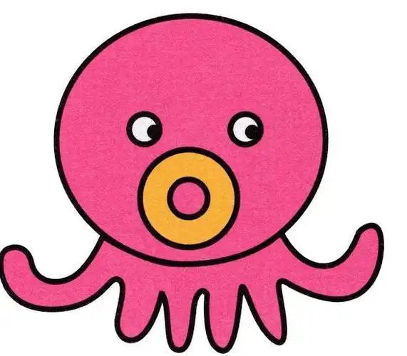 彩色章鱼简笔画章鱼