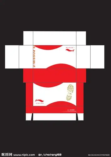 红色李宁运动鞋包装盒源文件__包装设计_广告设计_源文件图库_昵图网