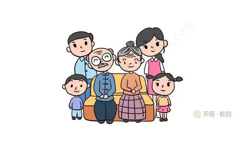 简笔画全家福 简笔画全家福5人 五口之家