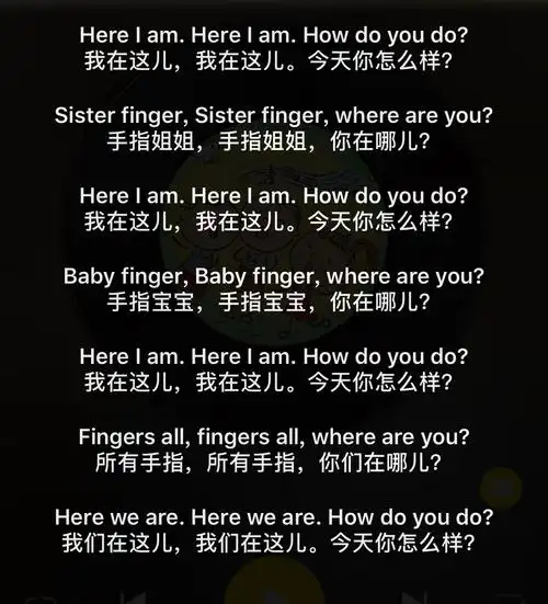 the finger family 手指家族