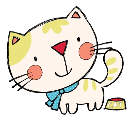 卡通手绘可爱小动物小猫英文字母