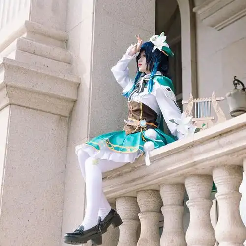 uosu支持国货李x03宁现货原神温迪女装裙子风神巴巴托斯服装洛丽塔