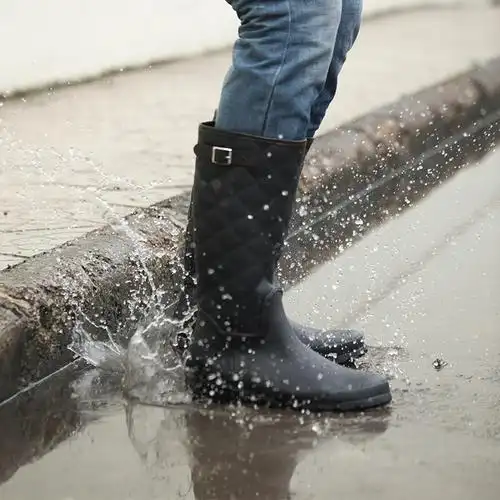 joycorn雨鞋男士雨鞋高筒菱格马丁雨靴男水鞋胶鞋套鞋防滑橡胶鞋