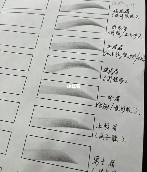 纸上眉毛 空了练一练