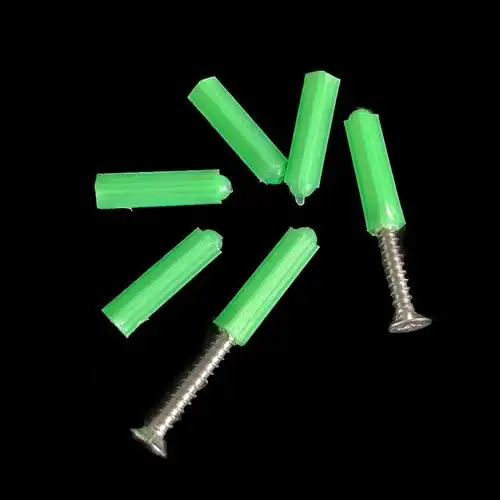 定制绿色膨胀管塑料膨胀螺丝膨胀胶塞胶粒6mm8mm6厘8厘1000个6mm1包