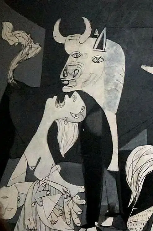《格尔尼卡》(局部) 毕加索    马德里索菲亚女王美术馆