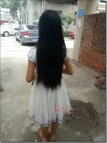 剪去可爱小女孩45厘米细丝秀发-海浪1675#_中国长发