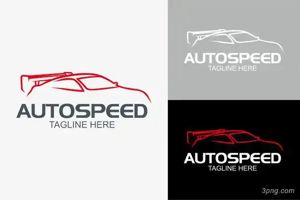 红色车子框架logo