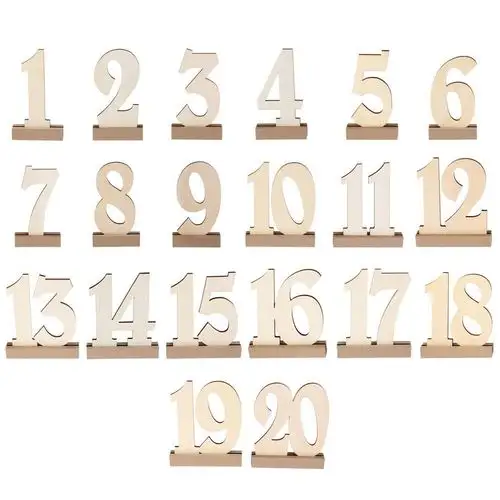 木质制婚礼庆用品数字1-20席位桌牌 婚庆立式站立桌号摆件厂家直