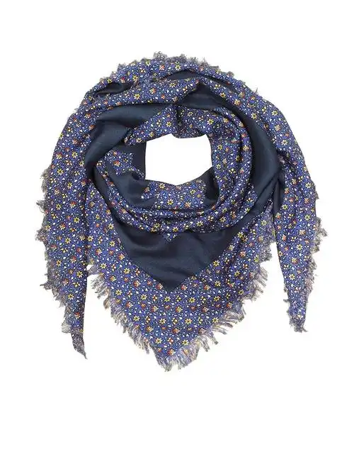 tory burch 女人 48660491 蓝色 羊毛 围巾/意大利直邮【亚马逊海外