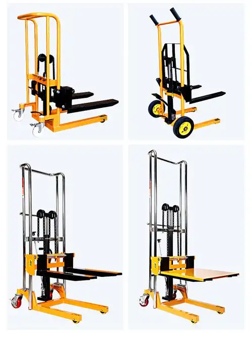 微型叉车手动液压堆高车轻便小型升降搬运升高车家用手推装卸小车升级