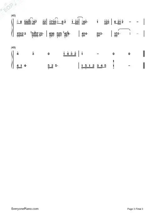 beautiful-韩剧《鬼怪》ost4双手简谱预览3